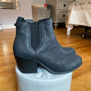 TOMS black booties.